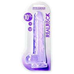 Real Rock Crystal Gode Crystal Clear 21 x 5.5cm Violet